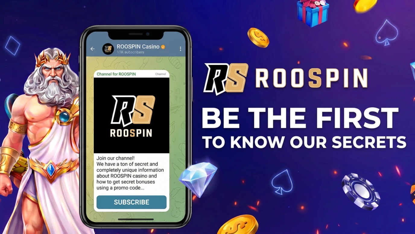 Roospin mobile pokies and banking interface on a smartphone screen